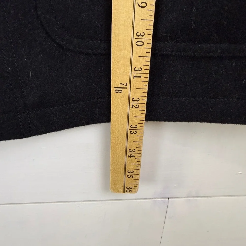 Banana‎ Republic Black Wool Field Coat MEN Large INSULATED CHARCOAL PEACOAT